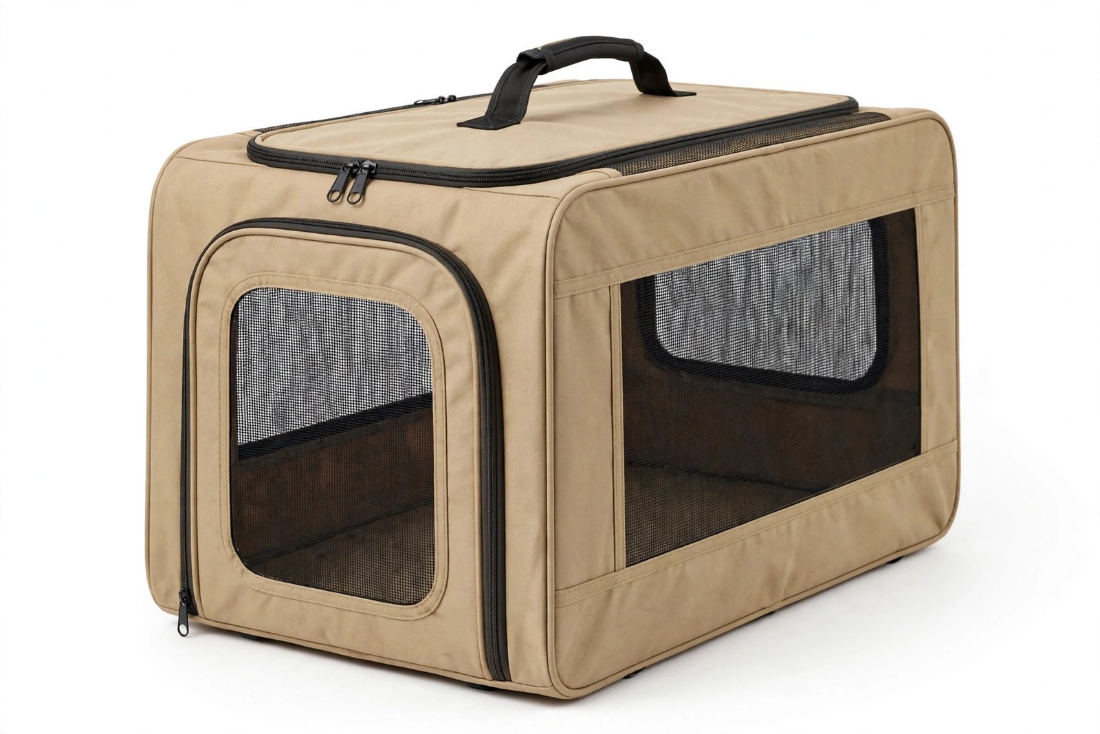 Amazon Basics Portable Folding Soft Dog Crate Medium 30 inch Tan