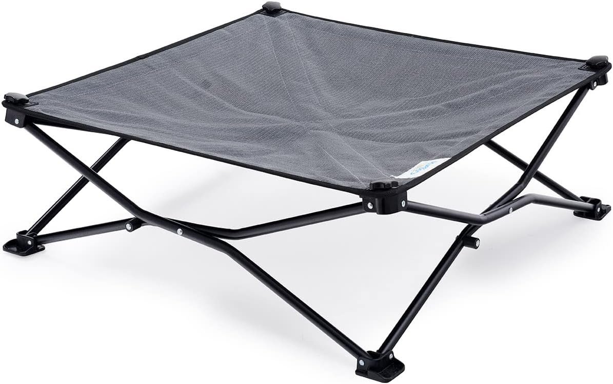 Coolaroo On-The-Go Elevated Dog Bed, Medium, Steel Gray