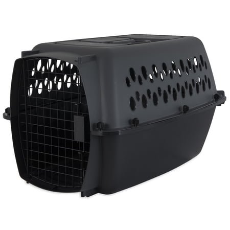 Petmate Pet Porter Dog Kennel 24 inch, dark gray and black