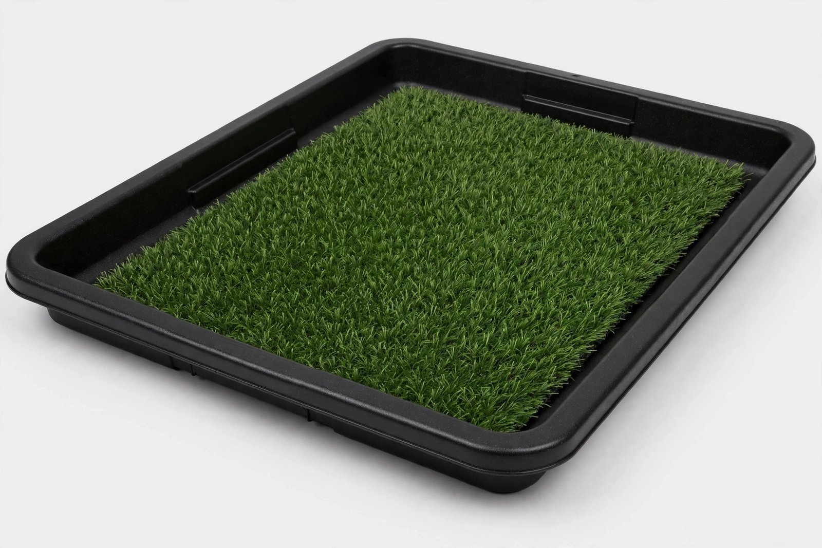 LOOBANI Large Dog Grass Pad with Tray, 35x23in Dog Litter Box with 2 Artificial Grass Patches + 2 Washable Pee Pads