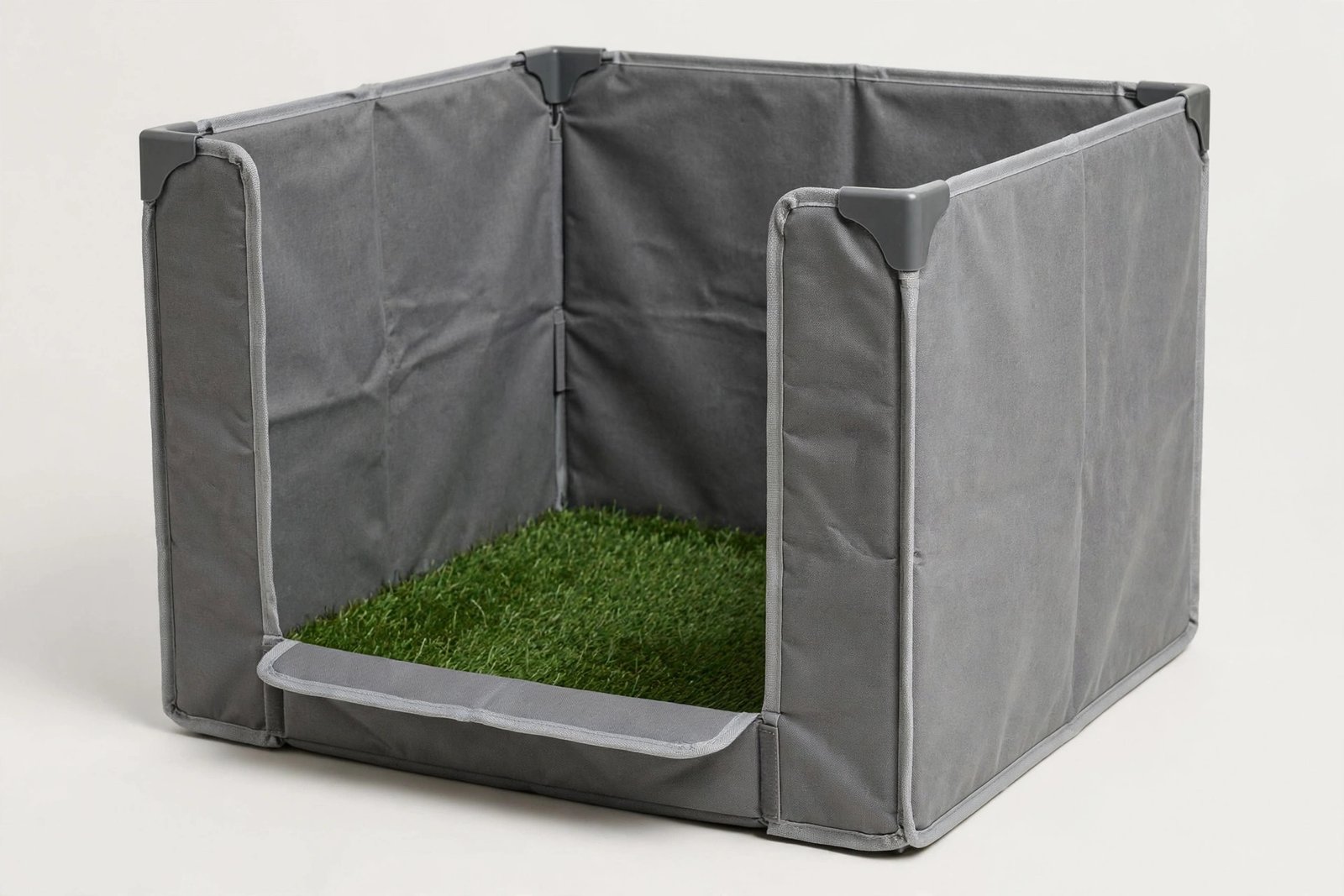 HQ4US 4LEGS Dog Grass Pad with Tray, Foldable Dog Litter Box with High Walls, Portable for Travel