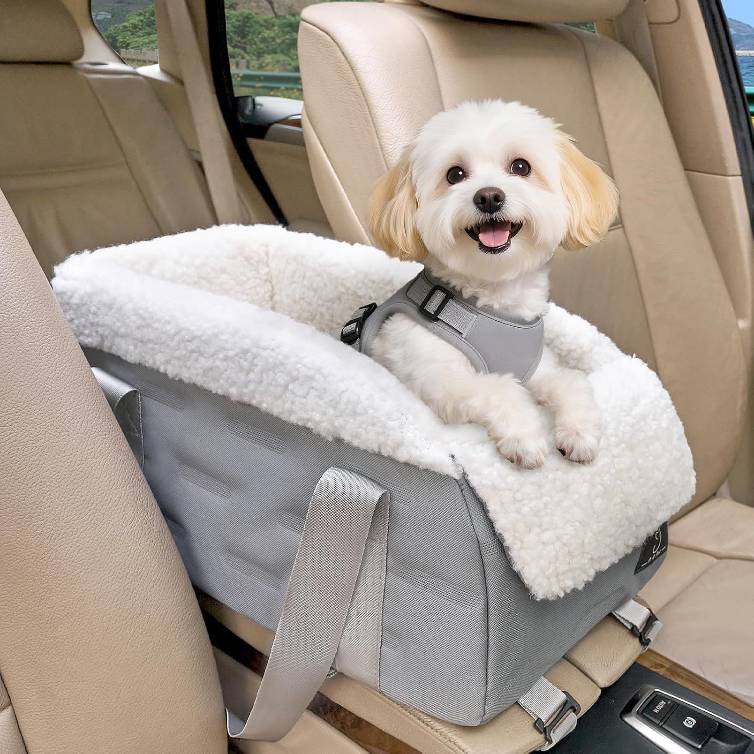 A 4 Pet Center Console Dog Car Seat for Small Dogs