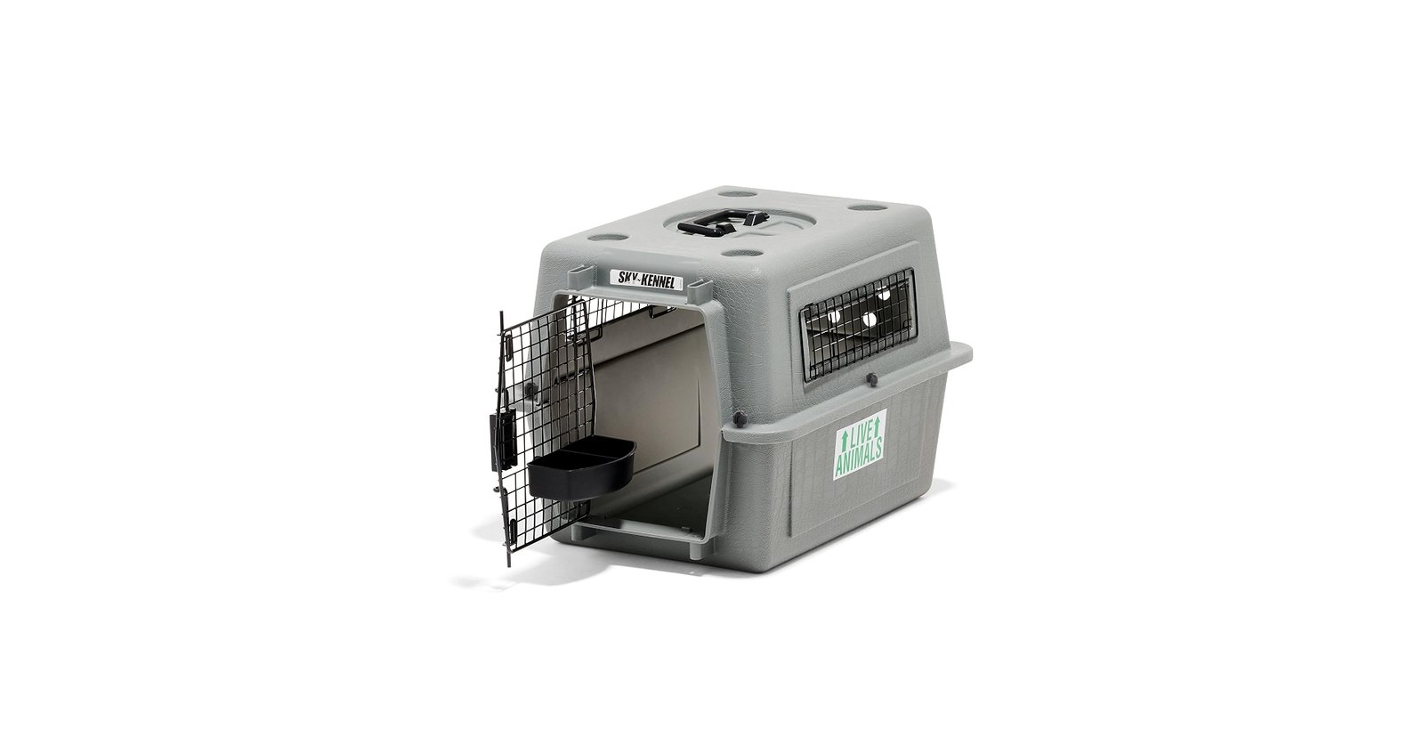 Petmate Sky Kennel 21-inch gray plastic travel carrier
