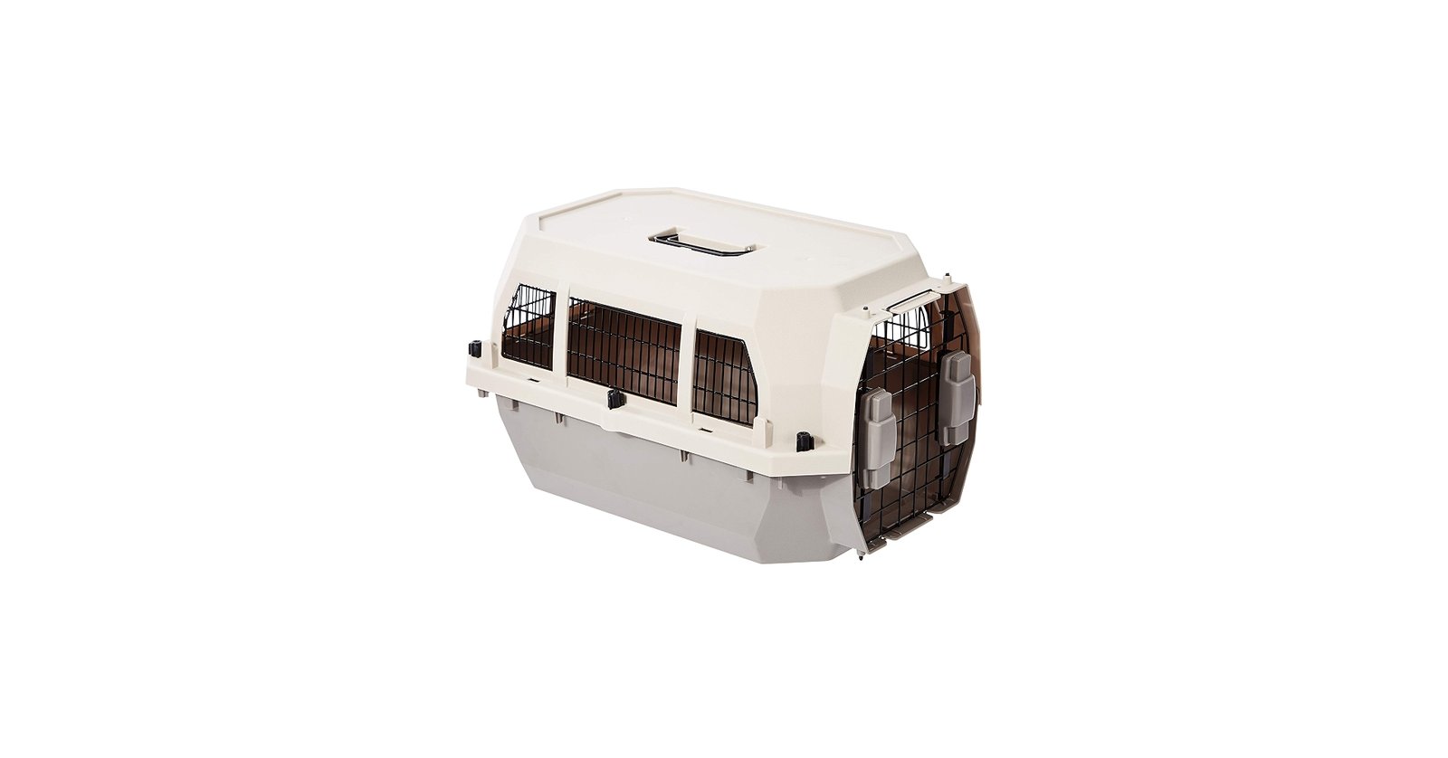 Amazon Basics single-door hard-sided kennel 23.6-inch beige