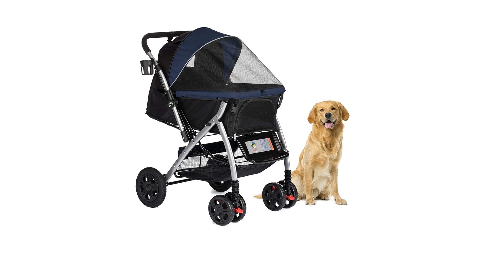 HPZ Pet Rover Premium Heavy Duty Pet Stroller, Midnight Blue