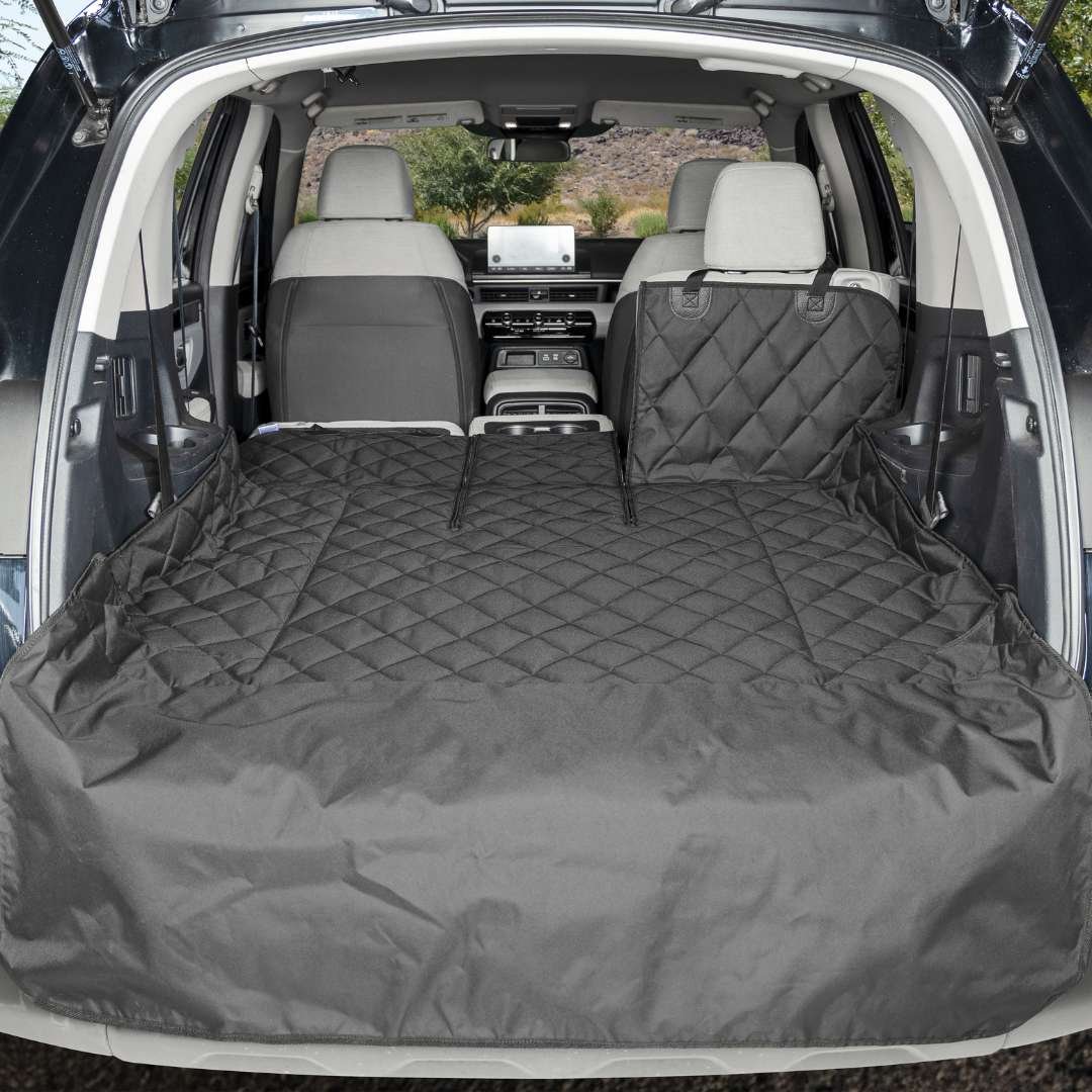 4Knines split cargo liner for SUV, large, black