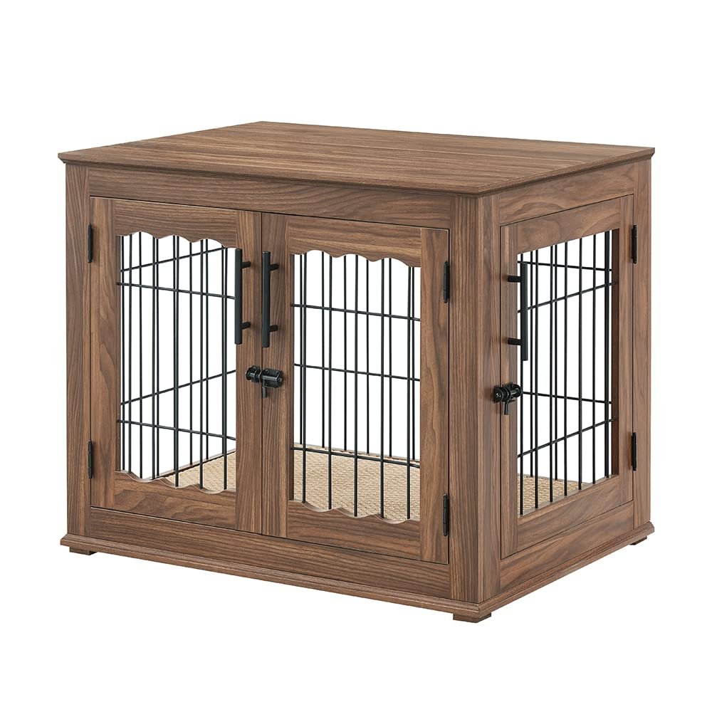 2. unipaws 25.5" Furniture Style Dog Crate — Best Value Bundle