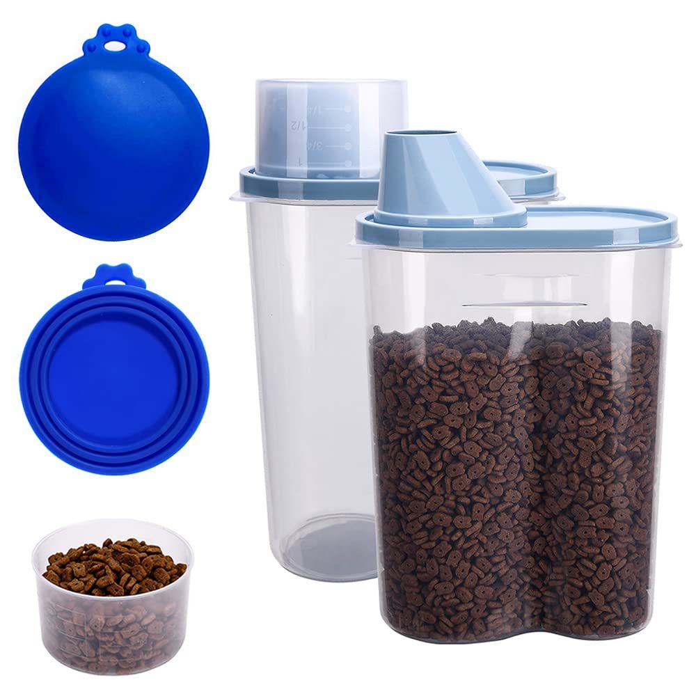 3. TIOVERY Airtight Pet Food Container 2-Pack (5–7 lb) — Best two-bin puppy system