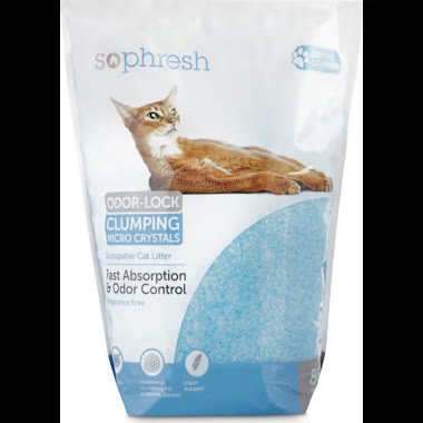 2. Scoopable Odor-Lock Clumping Micro Crystal Cat Litter in Blue Silica, 8 lbs — Best Crystal
