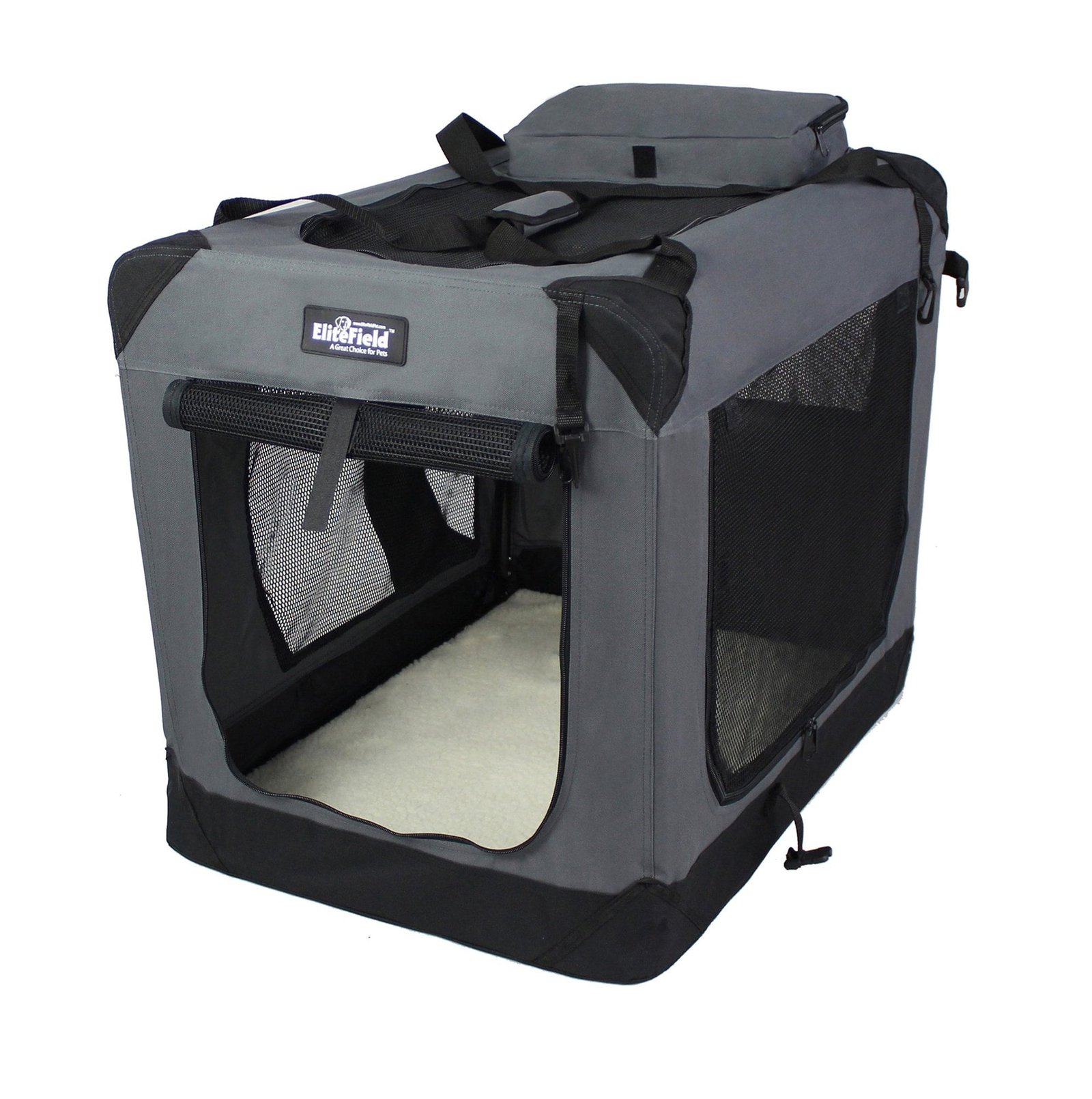 1. EliteField 3-Door Folding Soft Dog Crate — Best Overall