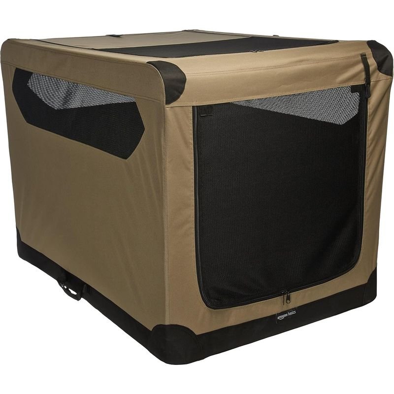 2. Amazon Basics 4-Door Portable Soft Crate — Best Value