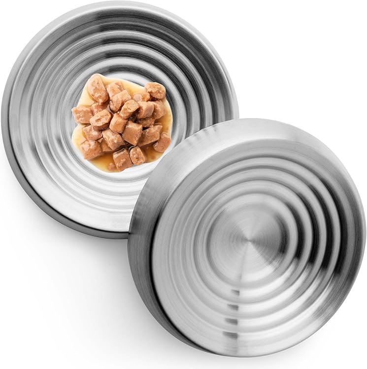 6. CatGuru Stainless Steel Cat Bowls (Set of 2) — Best Whisker-Friendly Steel