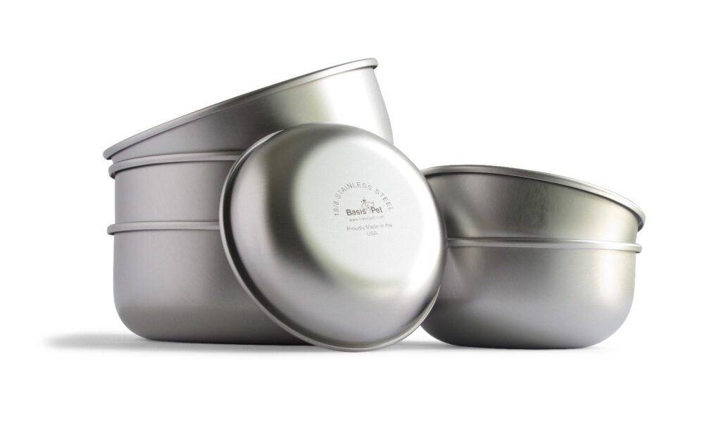 1. Basis Pet Stainless Steel Dog Bowl (Medium, 2-Pack) — Best Overall
