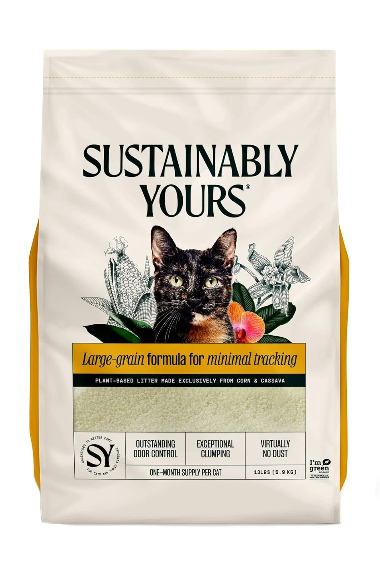 3. Sustainably Yours Large Grains (10 lb) — Least Tracking