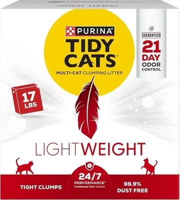 4. Tidy Cats LightWeight 24/7 Performance (17 lb box) — Best LightWeight Odor