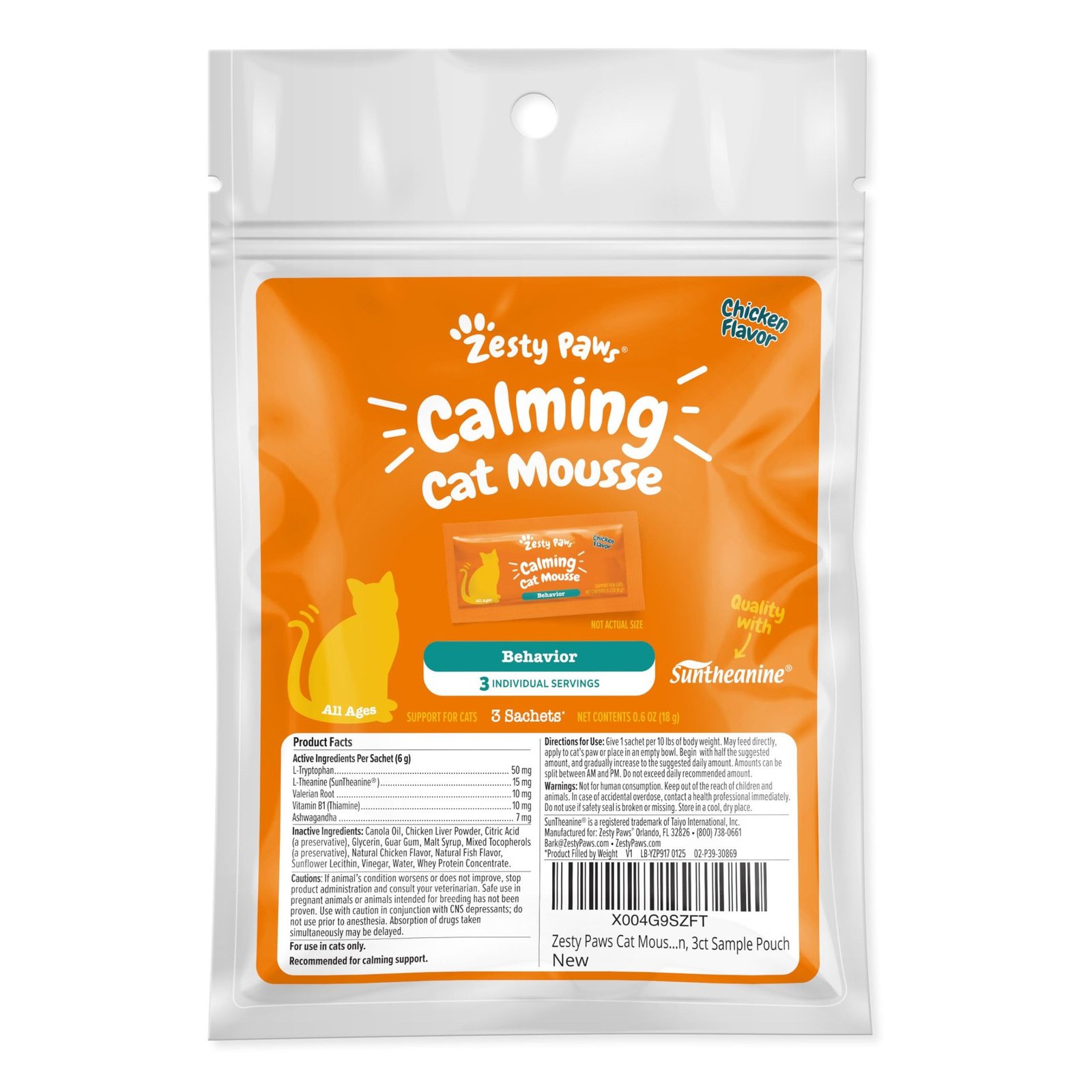 Zesty Paws Calming Mousse for Cats, 14ct — Best Lickable Format