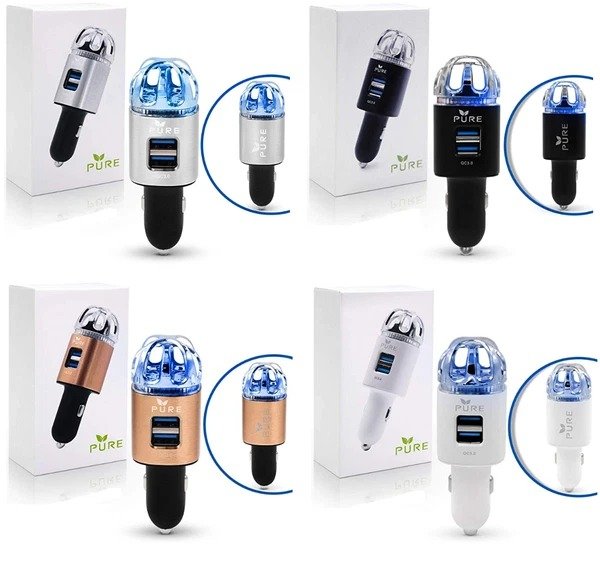 Pure 3-in-1 Car Air Purifier — Best Charger Combo