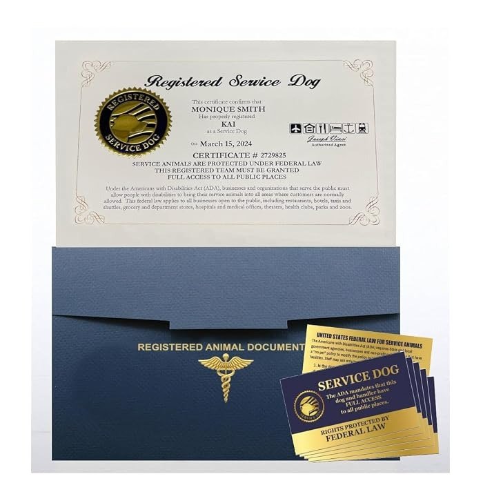 WorkingServiceDog.com ESA Certificate Kit — Best Complete Paper Trail
