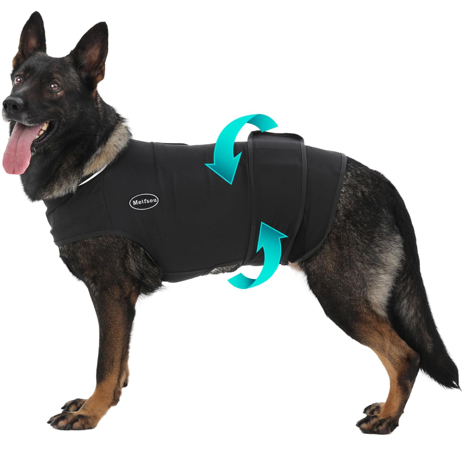 4. Meifsou Hooded Dog Anxiety Jacket — Best hooded design