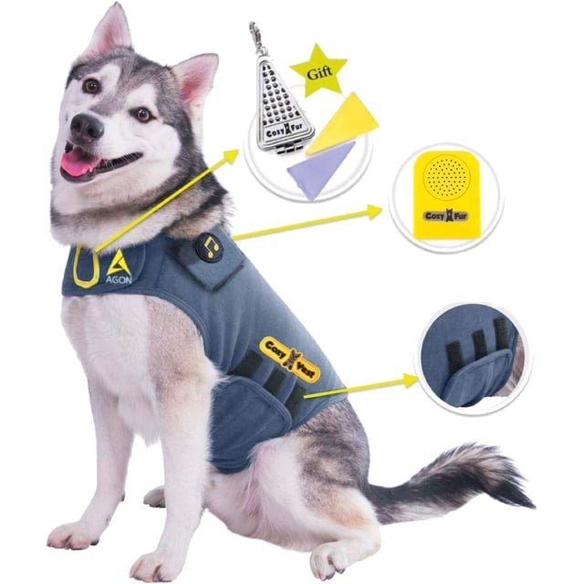 9. CozyVest 3-in-1 Music & Aromatherapy Dog Anxiety Vest — Best feature set