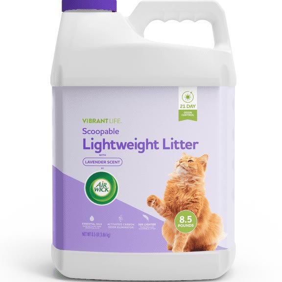 2. Vibrant Life Lightweight Clumping, Air Wick Lavender (8.5 lb Jug) - Best Trial Size