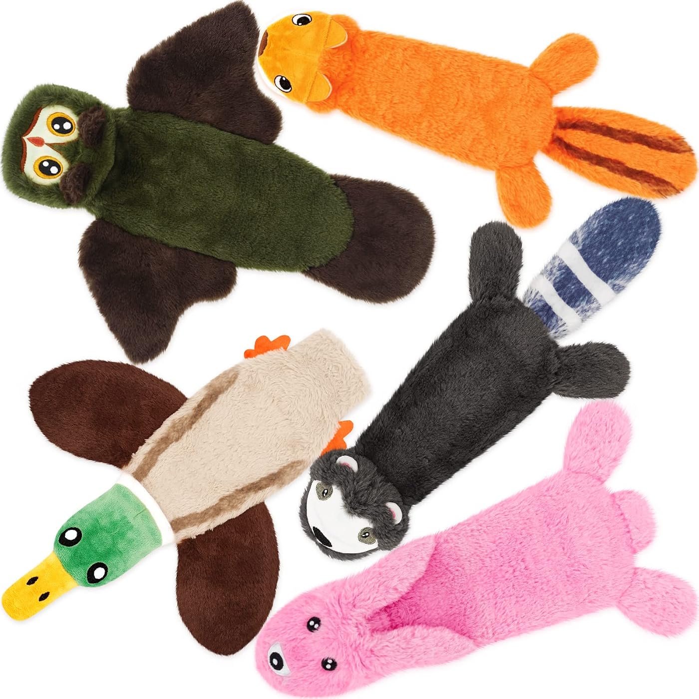 4. FIREOR Dog Squeak Toys (5-Pack) — Best Value Bundle