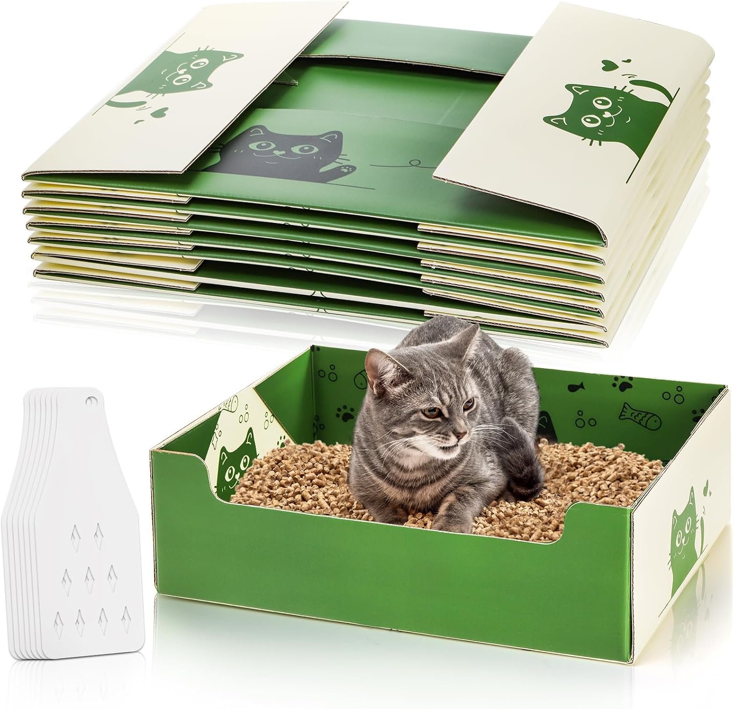 SOUJOY Disposable Litter Boxes (8-pack) — Best bulk value