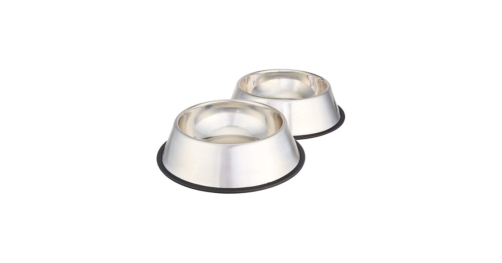 4. Amazon Basics Stainless Steel Dog Bowls (2-Pack) — Budget Pick